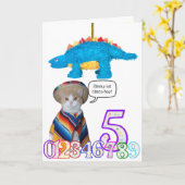 Lustiges Haustier-spanische Geburtstags-Karte Karte (Gelbe Blume)