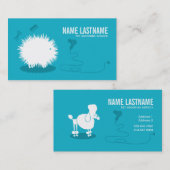 Lustiges Haustierpflegen Visitenkarte-Blau Visitenkarte (Vorne/Hinten)