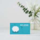 Lustiges Haustierpflegen Visitenkarte-Blau Visitenkarte (Stehend Vorderseite)