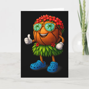 Lustiges Hawaii-Skelett Hawaiianischer Tropischer  Karte