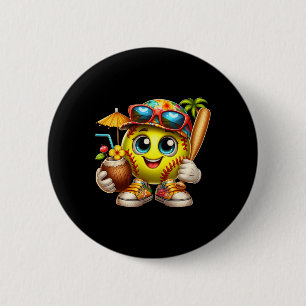Lustiges Hawaii Softll Ll Hawaiianischer Tropische Button