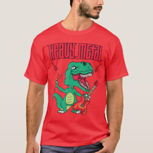 Lustiges Heavy-Metal-Dinosaur-Design für Männer Fr T-Shirt