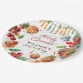 Lustiges Heiliges Cannoli kleines Fleischbällchen  Pappteller (Schrägansicht)