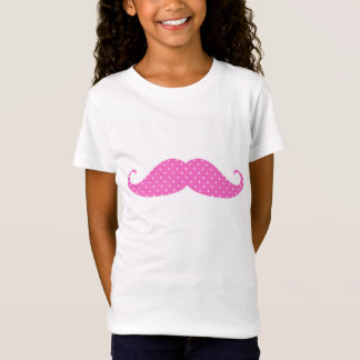 Lustiges heißes rosa Mädchen- Schnurrbart mit Punk T-Shirt