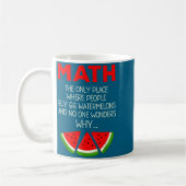 Lustiges Hemd Mathe Wassermelone Berechnungs-Witz Kaffeetasse (Links)