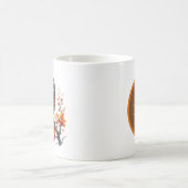 Lustiges Herbst-Saison-Eulen-Monogramm Kaffeetasse (Mittel)