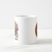 Lustiges Herbst-Saison-Pferd-Monogramm Kaffeetasse (Mittel)