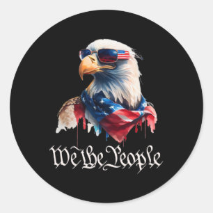 Lustiges Herren 4. Juli-Shirt We The People Adler  Runder Aufkleber
