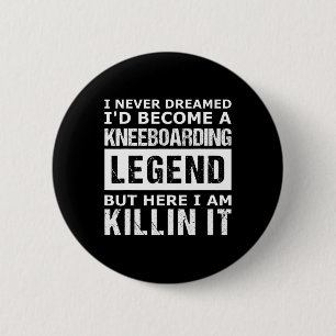 Lustiges Herren Knieboardfahren Button