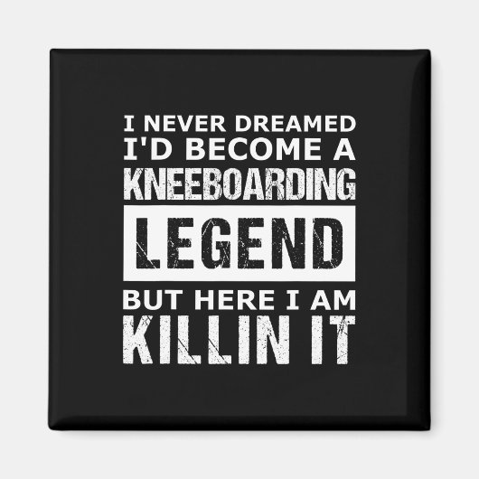 Lustiges Herren Knieboardfahren Magnet (Vorne)