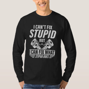 Lustiges Herren Mechaniker Männer Papa Ich kann Du T-Shirt