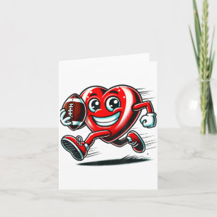 Lustiges Herz American Football Valentinstag Srts  Karte