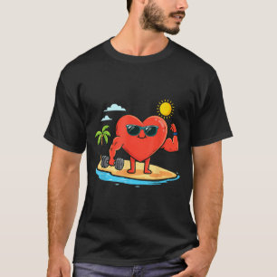 Lustiges Herz Fitnessstudio Workout Gewichtheben T-Shirt