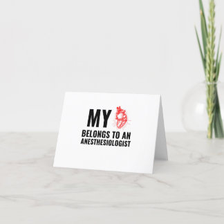 Lustiges Herz für Anästhesisten Dankeskarte