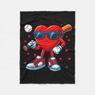 Lustiges Herz Liebe Baseball Valentinstag Outfit M Fleecedecke