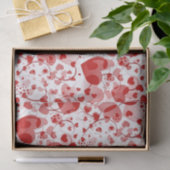 Lustiges Herz-Muster VII - rotes Weiß + Ihre Idee Seidenpapier (Geschenk)