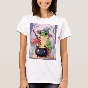 Lustiges Hexenfrosch-Frauen-T-Shirt – Pastellfrosc T-Shirt