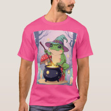 Lustiges Hexenfrosch-T-Shirt – Pastell Cottagecore
