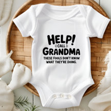 Lustiges Hilfe-anrufen-bei-Oma Geschenk zur Babypa