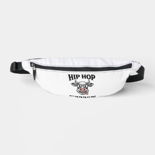 Lustiges Hip-Hop-Kuh Vintage-Gravur-Shirt-Design_1 Bauchtasche
