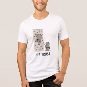 Lustiges Hippo-Gym-Pun-Shirt mit minimalistischem Tri-Blend Shirt