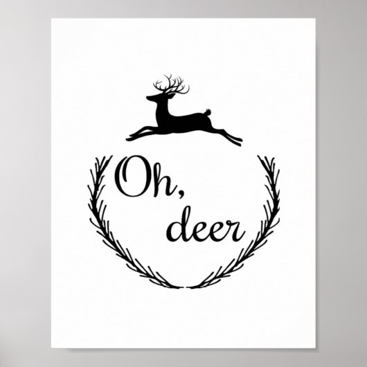 Lustiges Hirsch-Design Poster (Vorne)