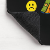 Lustiges Hobby trauriges Gesicht + Camping = glück Mousepad (Ecke)