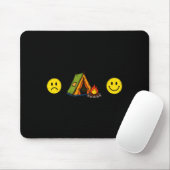 Lustiges Hobby trauriges Gesicht + Camping = glück Mousepad (Mit Mouse)