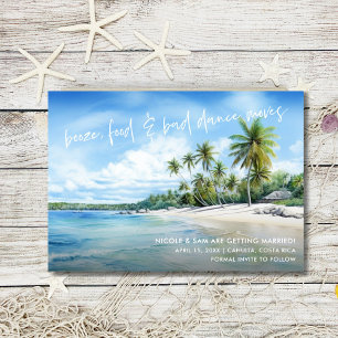 Lustiges Hochzeitsfoto vom Strand - Save the Date