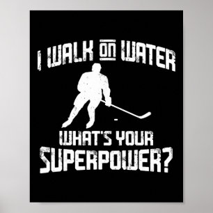 Lustiges Hockey-Design Männer Frauen Ich laufe auf Poster