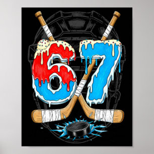 Lustiges Hockey-Eis 67 Schmelzendes Eis Gen Alpha Poster