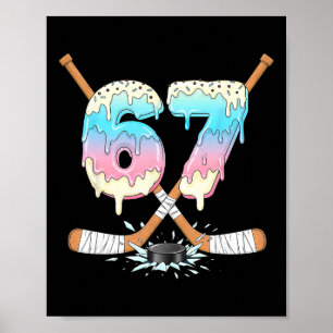 Lustiges Hockey-Eis 67 Schmelzendes Eis Gen Alpha Poster