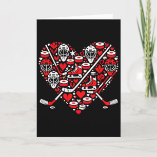 Lustiges Hockey-Herz Valentinstag Hockey Frauen Mä Karte