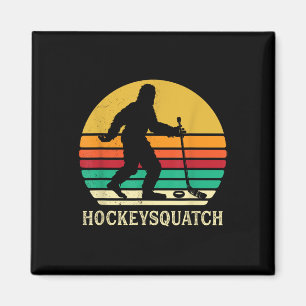 Lustiges Hockey Sasquatch-Geschenk Bigfoot Feld Ei Magnet
