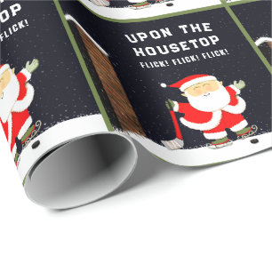 Lustiges Hockey-Weihnachten Geschenkpapier