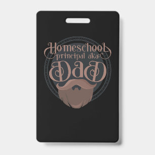 Lustiges Homeschool-Vater-Geschenk Rektor Zuhause  Ausweis