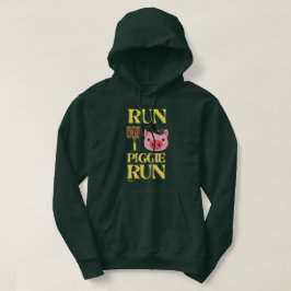 lustiges Hoodie Sweatshirt "RUN PIGGIE"