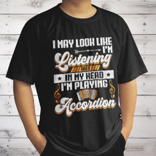Lustiges Hören In Meinem Kopf Spiele Ich Akkordeon T-Shirt
