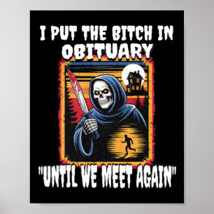 Lustiges Horror-Sensenmann-Kostüm T-Shirt für erwa Poster