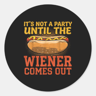 Lustiges Hot-Dog-Design für Männer Frauen Hotdog-S Runder Aufkleber