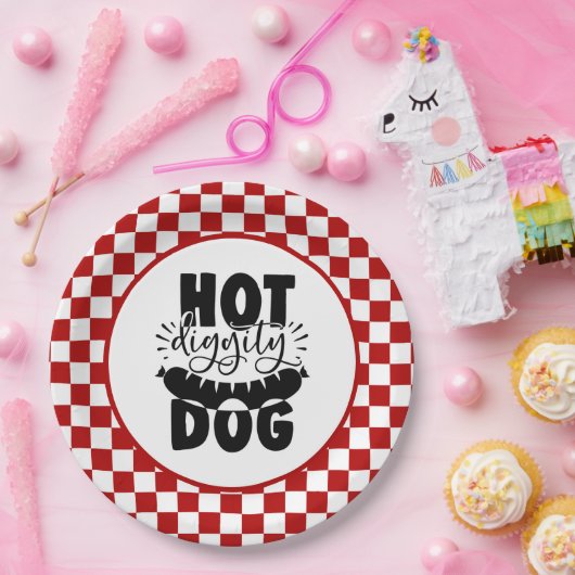 lustiges Hot Dog Grill Party Pappteller (Party)