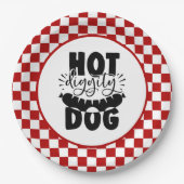 lustiges Hot Dog Grill Party Pappteller (Vorderseite)