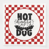lustiges Hot Dog Grill Party Serviette (Vorderseite)