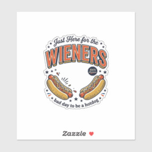Lustiges Hot Dog Wiener Vintage-Shirt-Design_1 Aufkleber