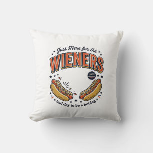 Lustiges Hot Dog Wiener Vintage-Shirt-Design_1 Kissen