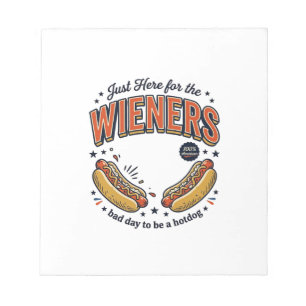 Lustiges Hot Dog Wiener Vintage-Shirt-Design_1 Notizblock