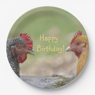 Lustiges Huhn-alles Gute zum Geburtstag Pappteller