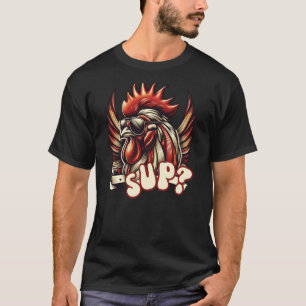 Lustiges Huhn Cooler Hahn mit Sonnenbrille Sup T-Shirt