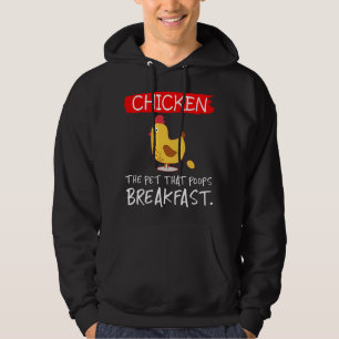 Lustiges Huhn, das Haustier, das Frühstück kotet Hoodie