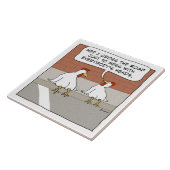 Lustiges Huhn erklärt, warum es die Straße kreuzt Fliese (Seite)